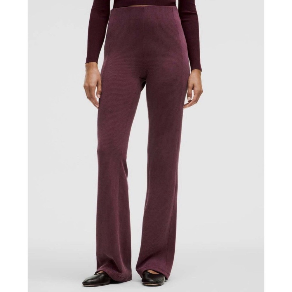 NWOT Lululemon Softstreme Flared Pant Regular Garnet Burgundy